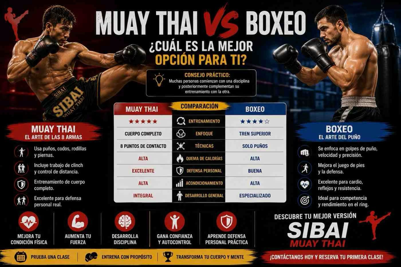 Muay Thai vs. Boxeo: ¿Cuál Es Mejor para Ti?